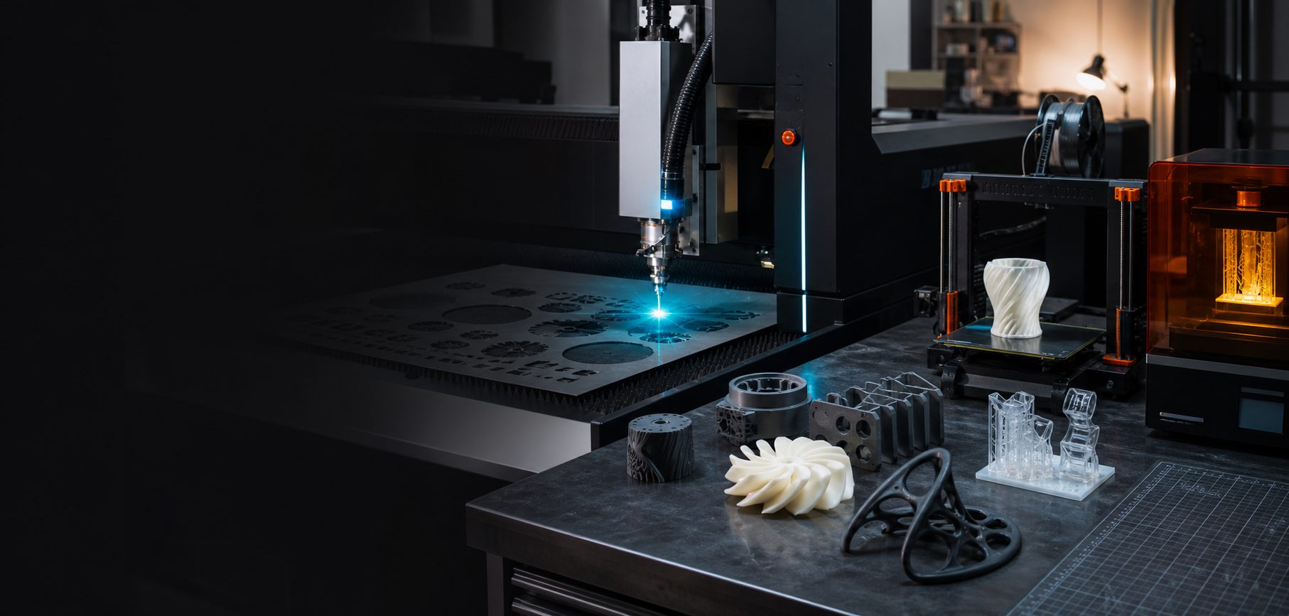 CNC lazer kesim ve 3D baskı üretim atölyesi